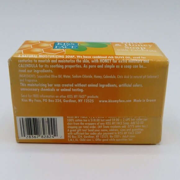 Kiss My Face Natural Olive Honey Soap Calendula Bar 8.0oz UPC 028367828242 NEW - Picture 4 of 8